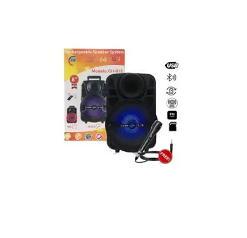 Altavoz portátil CH-812 de Bluetooth potencia de 40W con luces USB Radio FM MP3 de Audio de la tarjeta de tf-control remoto y micrófono