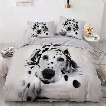 Animal funda de Edredón de Conjuntos 3D de Diseño Personalizado Gris Ropa de Cama, Almohada Cover180*200cm Full Doble Doble de Tamaño de un Perro de ropa