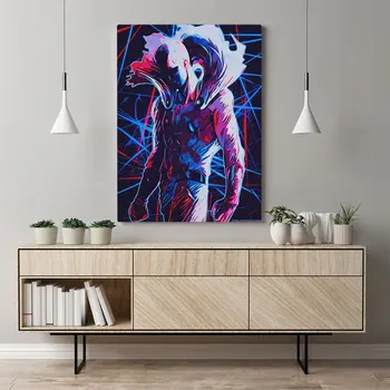 Anime OnePunchMan Saitama Póster Enmarcado de Madera del Marco de la Lona de la Pared de la Decoración del Arte imprime sala de estar de la Casa dormitorio decoración de pintura