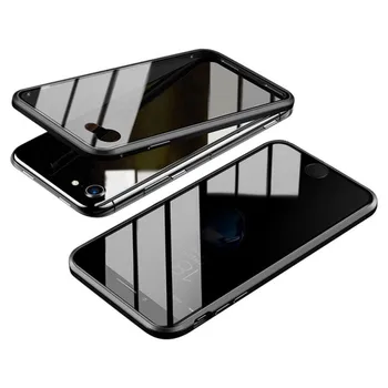 Anti-peeping Magnético de Pantalla de Cristal Templado Protector de Parachoques para el iPhone 7/8 Plus X/XS/XR/XS Max para iPhone 11/11Pro/11 Pro Max