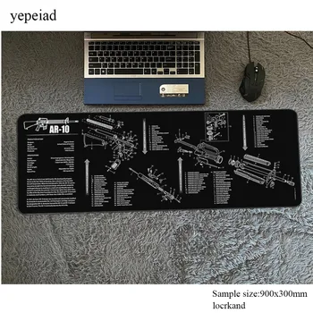 Ar 10 de la almohadilla de ratón 90x30cm equipo gamer mouse pad AK 47, padmouse gran ar 15 alfombrilla ergonómica gadget de escritorio de la oficina esteras
