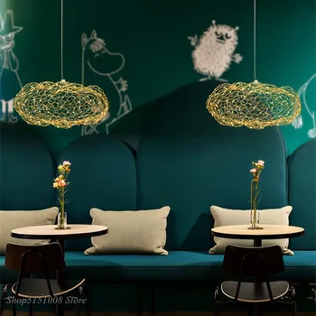 Arte moderno Hueco en la Nube Luces Colgantes Nórdicos Creativo estrellado en la Nube lámpara colgante Dormitorio Comedor Firefly lámparas de Led