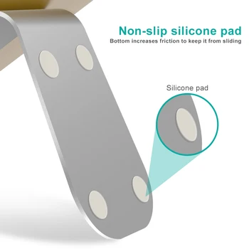 Ascromy Soporte Para la Tableta iPad Pro 2020 Ajustable de Metal de Aluminio de Escritorio del Sostenedor Para el iPhone iPad Aire mini Samsung Pestaña de Accesorios
