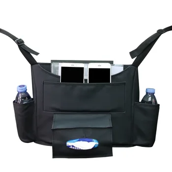 Asiento de coche grieta de almacenamiento de la bolsa colgando de la bolsa de asientos de medio Organizador en el cuero tejido caja del teléfono del bolso de la botella de los organizadores