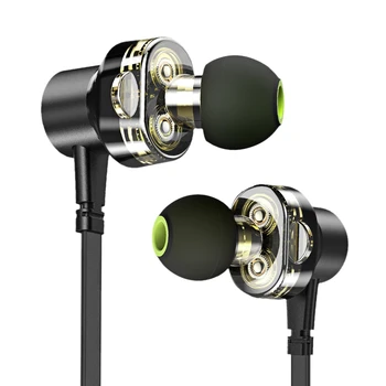 Awei Z1 Doble Controladores de Cable En la oreja los Auriculares de los Graves Profundos Estéreo con Micrófono