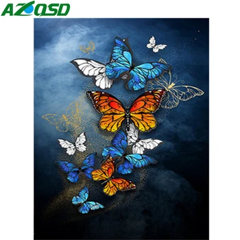 AZQSD 5D BRICOLAJE Diamante Pintura Mariposa Cuadrado Completo de la Imagen de diamantes De Imitación de Diamante Bordado Mosaico Animal, Arte de la Pared