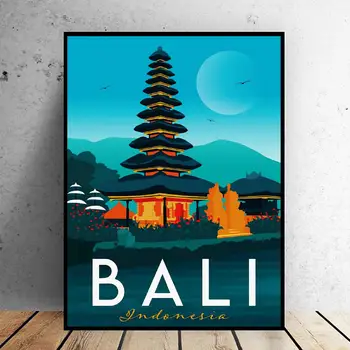 Bali Impresión De La Lona De Arte De La Pared Cartel De La Imagen Moderna Minimalista, Dormitorio, Sala De Estar Decoración Sin Marco