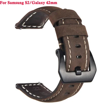Banda de reloj de cuero de lujo de la correa Para Samsung Gear S2 Clásico/Frontier samrt reloj Galaxy 42mm pulsera de reemplazar los Accesorios