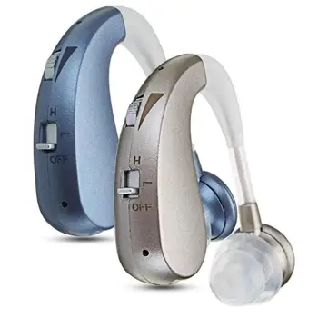Batería recargable de audífono Digital de la Pérdida Severa Invisible BTE Oído Sida Amplificador de Potencia superior Potenciador de Sonido 1pc Para personas Mayores Sordas