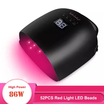 Batería recargable de la Luz Roja del Clavo de la Lámpara Inalámbrica Pegamento de Uñas Secador de Curado UV de la Luz de las Lámparas LED Inalámbrico de Uñas UV de la Lámpara