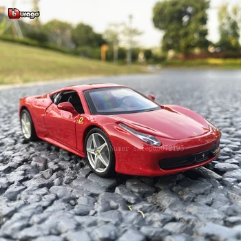 Bburago 1:32 Ferrari 458 Italia de la serie pantalla de acrílico de la caja de coche de rally modelo de Simulación de Aleación Modelo de Coche y Recoger los regalos de juguetes