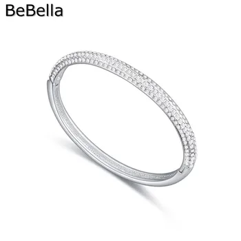 BeBella completo de cristales de diamantes de imitación de configuración brazalete original checo cristal de la joyería para las mujeres de la muchacha de la Navidad regalo de cumpleaños