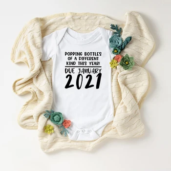 Bebé Pronto 2021 Enterizo Simple Impresión Embarazo Anuncio Bebé Mono Embarazo Revelan Trajes De Niño Ropa De Bebé