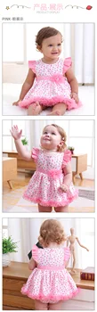 Bebé Recién Nacido Niña Mameluco Tutu Vestido De La Colmena Floral Trajes De Fiesta Vestido De Niño Lindo De La Princesa Vestido De Color Rosa Bebé Niña Adecuado
