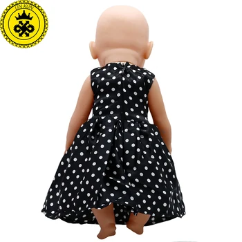 Bebé Ropa de la Muñeca 4-estilo, Negro, Blanco Vestido de Princesa de Ajuste 43cm Bebé 43 cm de la Muñeca Accesorios de los Mejores Regalos de Cumpleaños 100