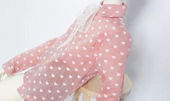 BJD ropa de la muñeca amor lindo camisa (con cordón) top en rosa adecuado para 1/4 1/3 SD, MSD SSDF terc muñeca accesorios