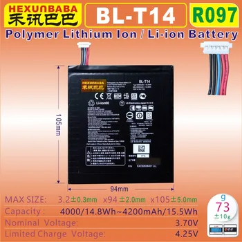 [BL-T14] 3.7 V,4.25 V de Polímero de litio ion / Li-ion batería para LG pc tablet GPad 8.0 V490;EAC62638401 [R097]