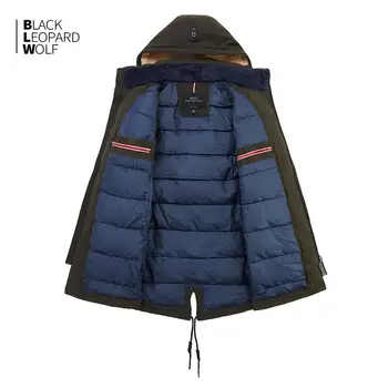 Blackleopardwolf 2019 nueva llegada del invierno chaqueta de los hombres de algodón grueso de la calidad casual, con parkas ropa de abrigo chaqueta de los hombres B356