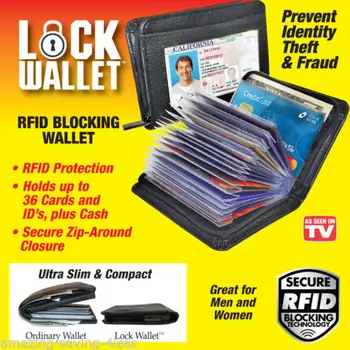 Bloqueo de la Cartera de Seguridad RFID Protección de Cartera de RFID Bloqueo de la Cartera! Contiene 36 Cartas De Envío Gratis