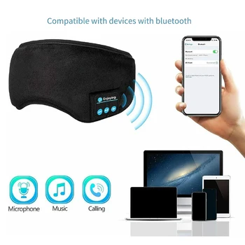 Bluetooth 5.0 De Dormir Máscara Para Los Ojos De Los Auriculares De La Música De Viajes Inalámbrica Ojo Tonos Deportes Auricular