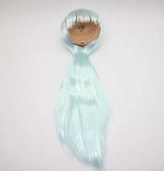 Blyth de la muñeca del cuero cabelludo(RBL), pelo azul, bronceado de la piel 1225