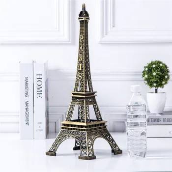 Bronce Torre Eiffel Decoración de aleación de zinc Metal de la Decoración del Hogar Mejora de Regalo