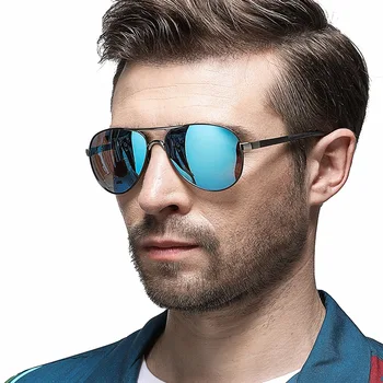 Bruno Dunn 2020 de Aluminio de la aviación Polarizado Gafas de sol de los hombres gafas de Sol de Conducción masculina oculos de sol masculino aviador sunglases