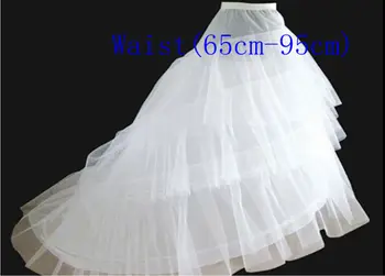 Buen precio y la calidad del Vestido de Boda del Tren Crinolina Enagua De 3 Capas de enaguas blancas de tren falda de novia vestido de novia