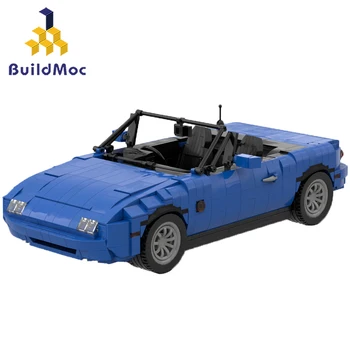 Buildmoc marca de Moda MX-5 Coche Roadster Modelo de Kit de MOC-27076 la Construcción de Bloques, Ladrillos Juguetes de Niños de Ajuste Lepining Technic COCHE RC