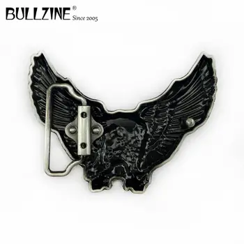 Bullzine aleación de zinc águila volando hebilla del cinturón de peltre terminar FP-02248-1 de LUJO vaquero jeans regalo de la hebilla del cinturón