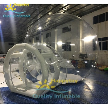 Burbuja de la cúpula de la tienda inflable al aire libre de la manejabilidad de pvc transparente burbuja inflable pequeño carpa domo inflable transparente de la tienda
