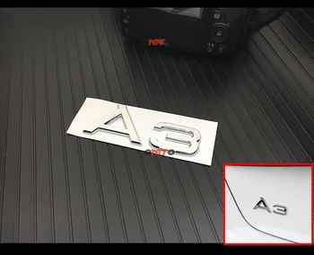 Calcomanías Símbolo 1pcs Coche Nuevo estilo de alta calidad de ABS Auto Emblema Trasero Número de la Carta de la etiqueta engomada para el audi A1 A3 A4 A5 A6 A7 A8 PEGATINAS