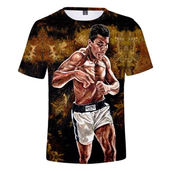 Caliente de nuevo Casual Muhammad Ali t camisa de los Hombres de las Mujeres de Verano de manga Corta 3D adecuado Camisetas Muhammad Ali chicas chicos popular T-shirt Tops