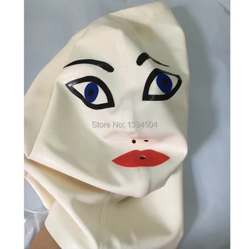 Caliente nuevo exóticas mujeres hombres blancos drama hechos a mano personalizar el color, tamaño campanas empalmados máscara de espalda cierre de cremallera XS-XXL