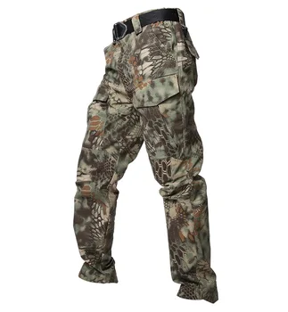 Camuflaje Táctico Pantalones De Los Hombres Rip Stop Impermeable Militar De Combate Del Ejército Pantalones De Soldado De Airsoft De Algodón Pantalones De Carga
