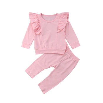 CANIS 2019 Nuevo Niño a los Niños de las Niñas de Bebé de la Colmena de Tops Pantalones de color Rosa Trajes Ropa de Chándal