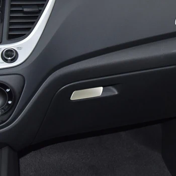 Car Styling ABS Caja de Guante de Lentejuelas Para Hyundai Solaris Acento HC 2018 2019 Coche Accesorios Internos de la etiqueta Engomada de la Decoración de Lentejuelas