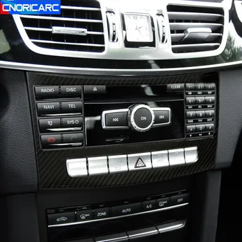 Car Styling Central de Control de CD Marco del Panel de la Decoración de ajuste Para Mercedes Benz Clase E W212-Interior Accesorios