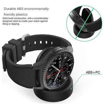 Cargador inalámbrico para Samsung Galaxy Reloj 42/46 mm Carga de Muelle de Carga para el Reloj Inteligente Galaxy Gear S2 S3 Ticwatch Moto 360 1 2