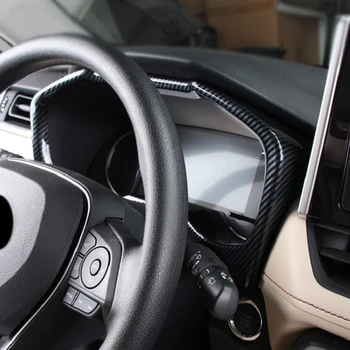 CarManGo Para Toyota Rav 4 Rav 4 XA50 2019 2020 Salpicadero del Coche Cubierta del Panel de Guarnecido Marco Círculo etiqueta Engomada de la Decoración de Interiores Accesorios