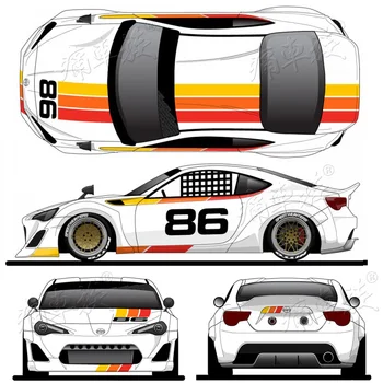 Carreras de decoración modificado cuerpo de la etiqueta engomada del coche para Toyota GT86 Subaru BRZ Scion