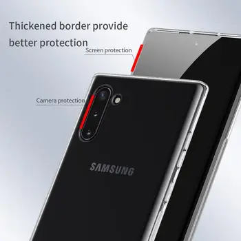 Caso Para Samsung Nota 10 de la Cubierta de la Galaxia de Samsung de la Nota de 10 más de 5 g de Nillkin la Naturaleza suave de TPU de silicona transparente Transparente de nuevo Caso