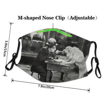 Chaplin Actor Cómico Lavable En La Boca De La Máscara De Charles&Perro Reutilizables Cara De Máscara Contra Máscara De Haze