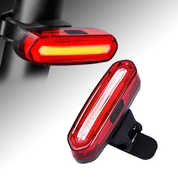 Ciclismo Bicicleta luz USB de la parte Trasera de la Bicicleta linterna Recargable USB de Bicicletas 6 Modo de la luz trasera con Flash LED de la Lámpara Impermeable de la Luz al 911