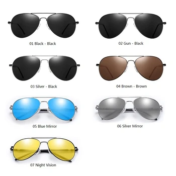 Clásico Polarizado Gafas de sol de los Hombres de Conducción Piloto de Gafas de Sol de Marca de Diseñador de Macho Negro Vintage Gafas de sol Para Hombre, Mujer UV400