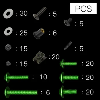 CNC Universal Carenado Moto/parabrisas Pernos de juego de Tornillos Para la Aprilia caponord etv 1000 rst1000 futura rsv4 / rsv4 factory