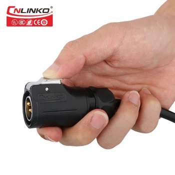 Cnlinko 2 Pin M16 Conectores Macho Hembra de Enchufe y toma de corriente Adaptador de Cable Impermeable IP67 Conector de Alimentación de Montaje en Panel de Iluminación LED