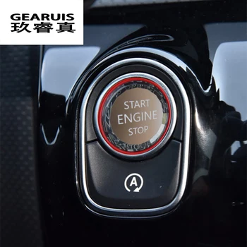 Coche de estilo de arranque del MOTOR interruptor de PARADA botón de la Cubierta de Pegatinas Para Mercedes Benz Clase W177 GLE W167 GLB Interior de Accesorios de Automóviles
