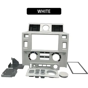 Coche estilo Estéreo Doble Din 2 Dash Kit de panel de la consola central para Land Rover Defender de color negro brillante, negro mate MIRADA de CARBONO