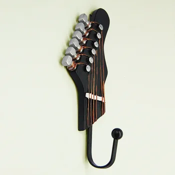 Cocina 3pcs/set Vintage de la guitarra en forma de ganchos de pared de resina de instrumentos musicales modelo decora la puerta de gancho para que la Barra de dormitorios en el hogar